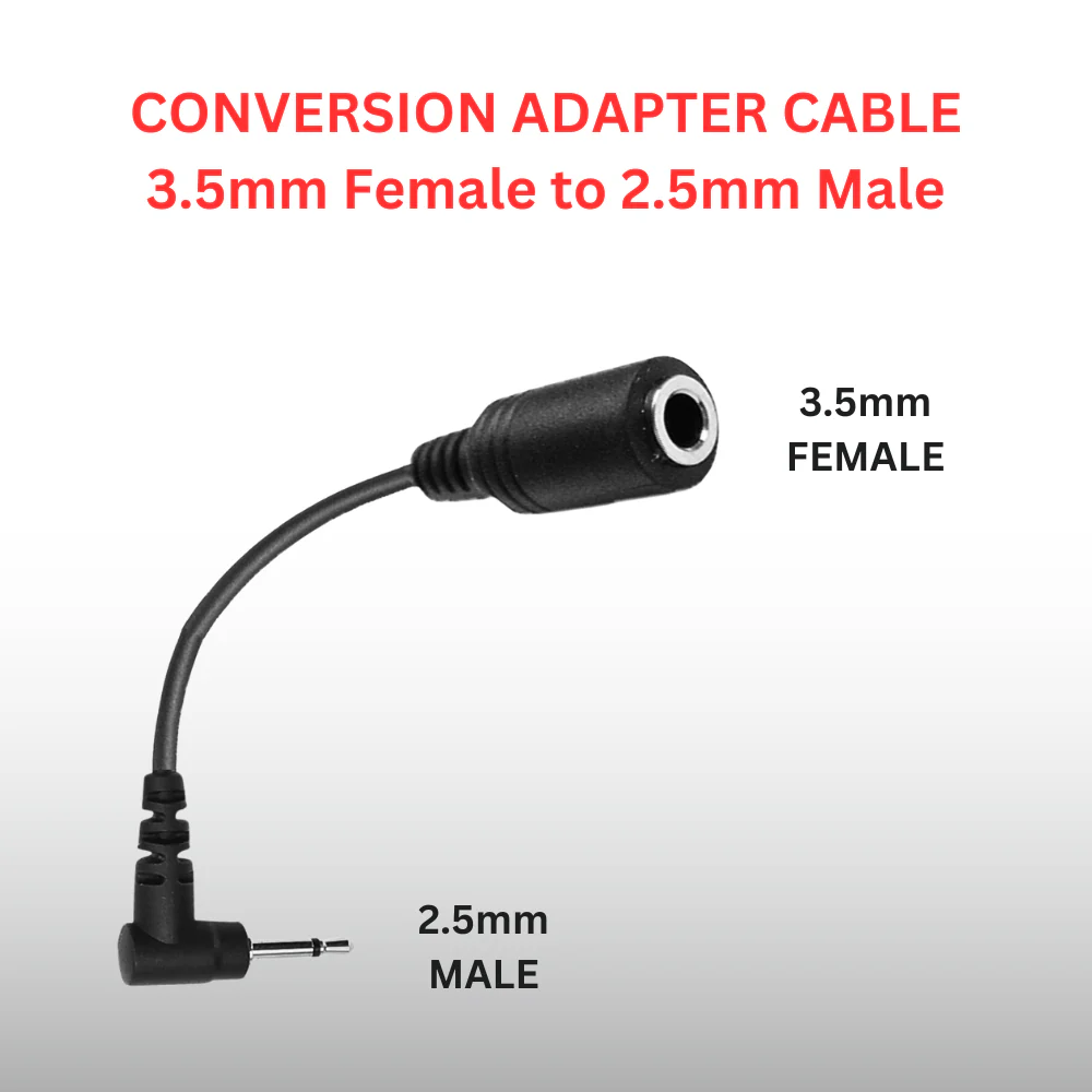 Conversion Adaptor Cable, 3.5mm Female to 2.5mm Male - Image 2