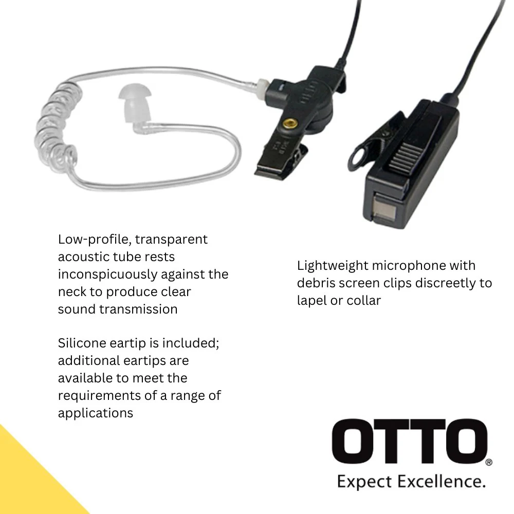 OTTO 2-Wire Surveillance Earpiece Mic Kit, Motorola APX - Image 5