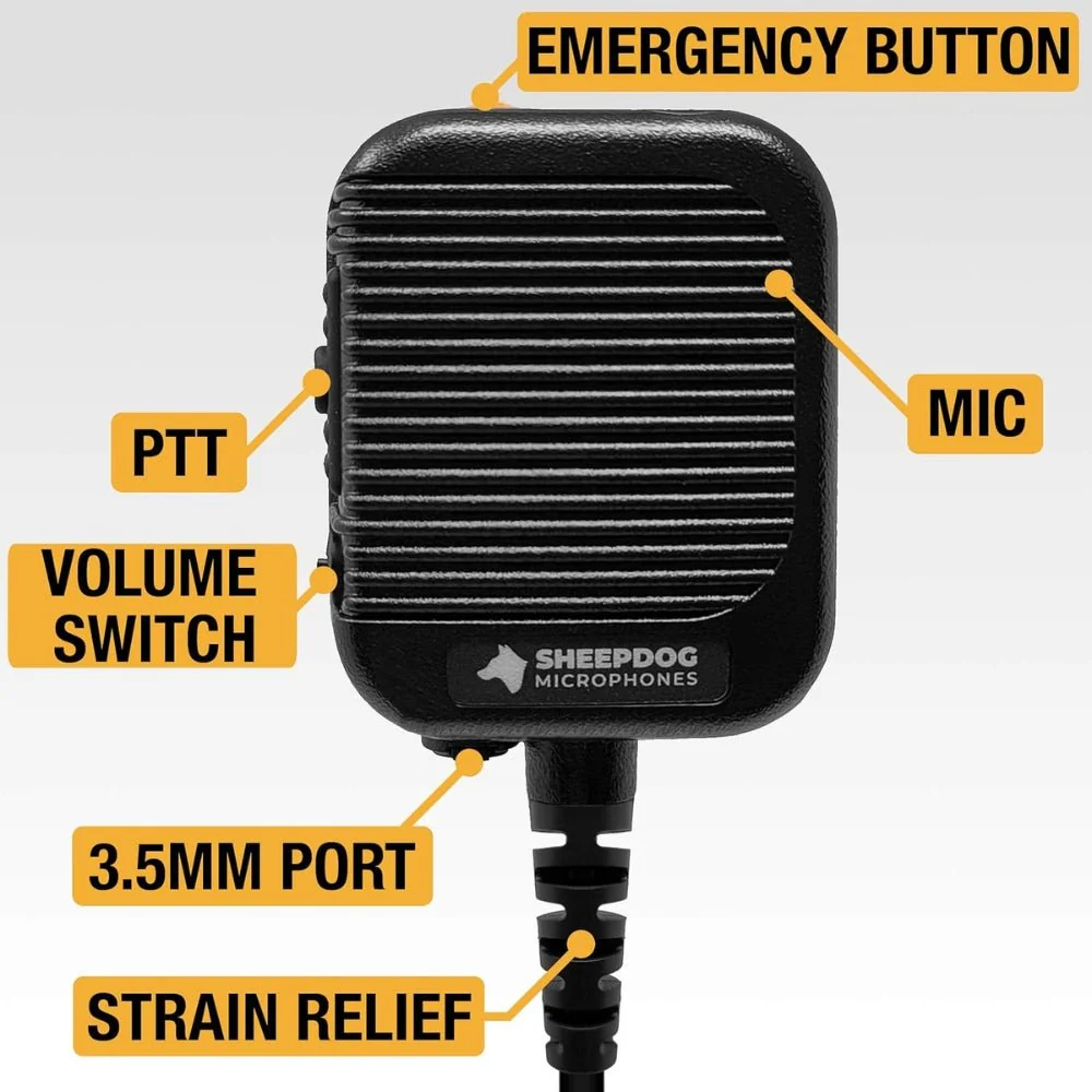 Speaker Microphone, Emergency Button, Harris (SD27-HA1) - Image 3